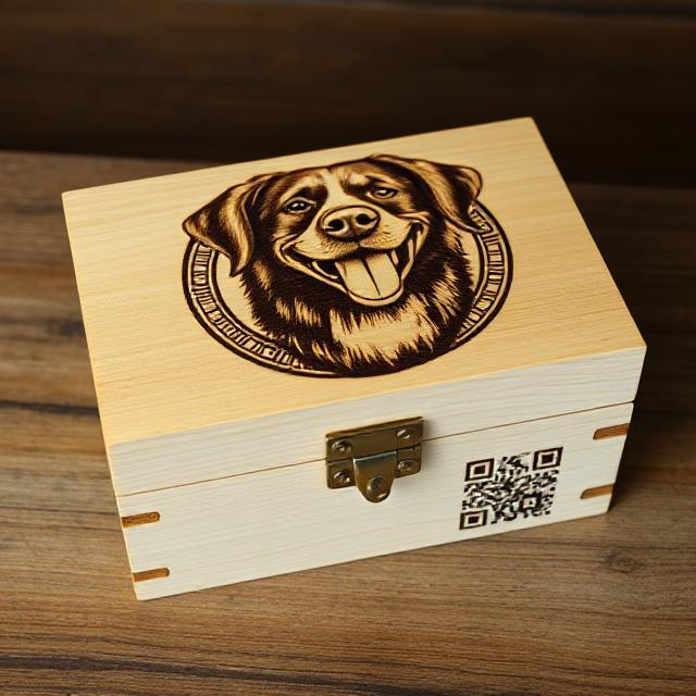 Personalized Urn for Pets with QR Code Memorial