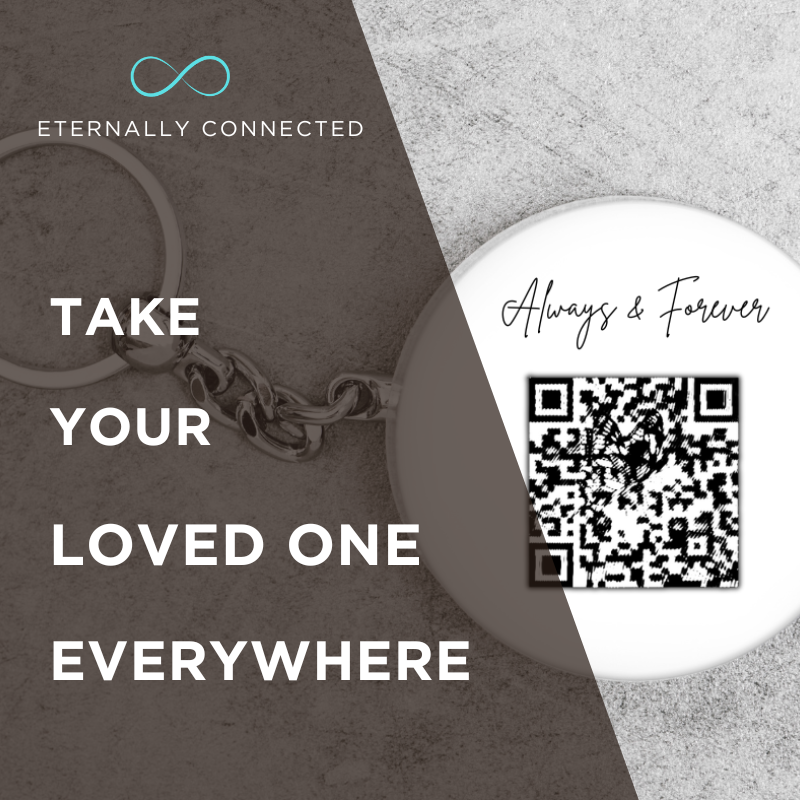 Memorial QR Code Keychain