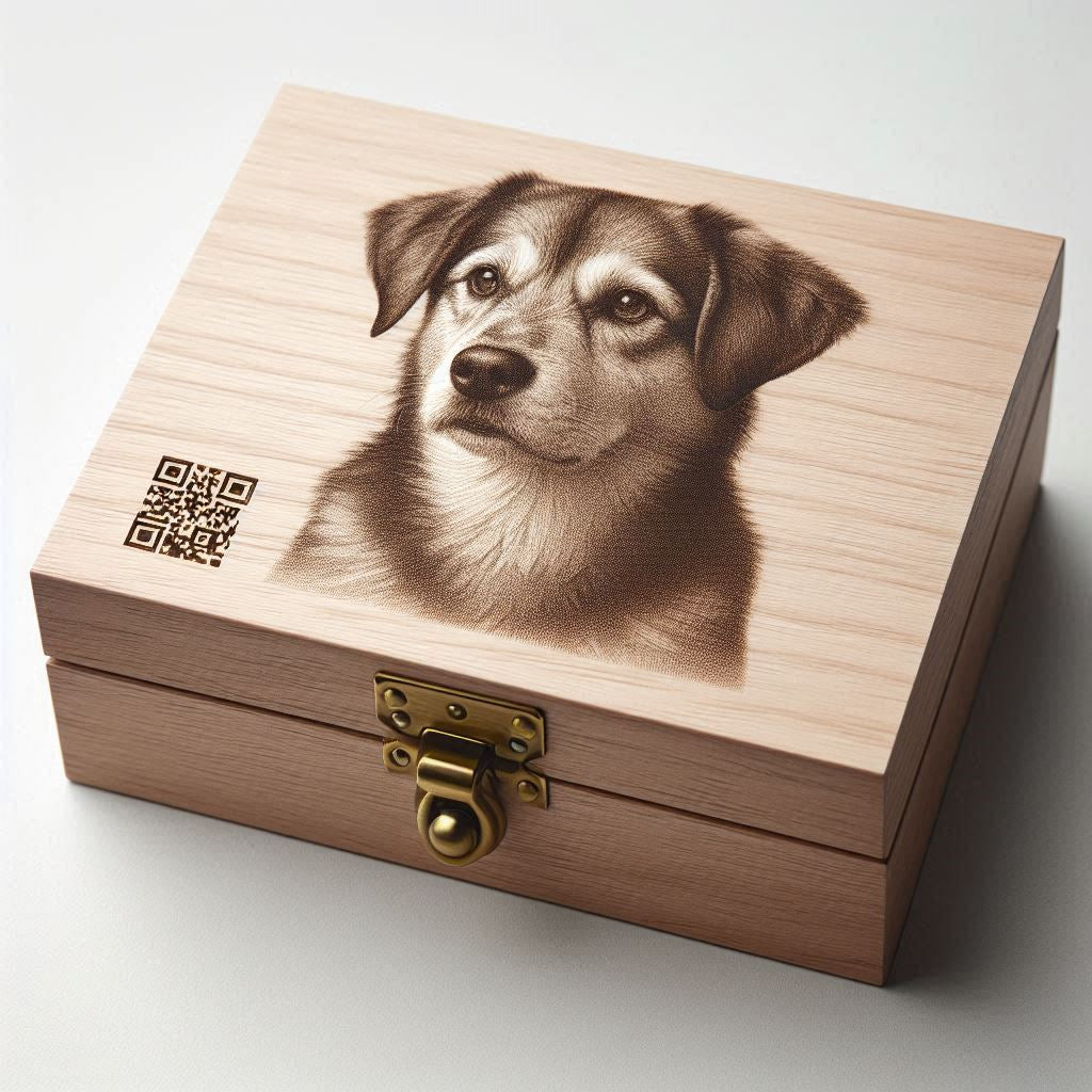 Personalized Urn for Pets with QR Code Memorial