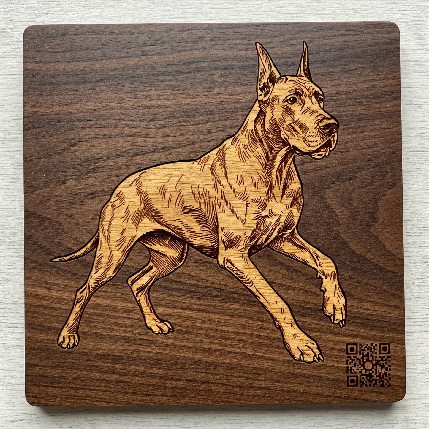 Custom Etched Pet Portrait with Forever Tribute Page