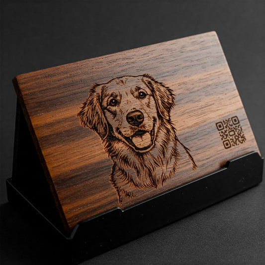 Custom Etched Pet Portrait with Forever Tribute Page