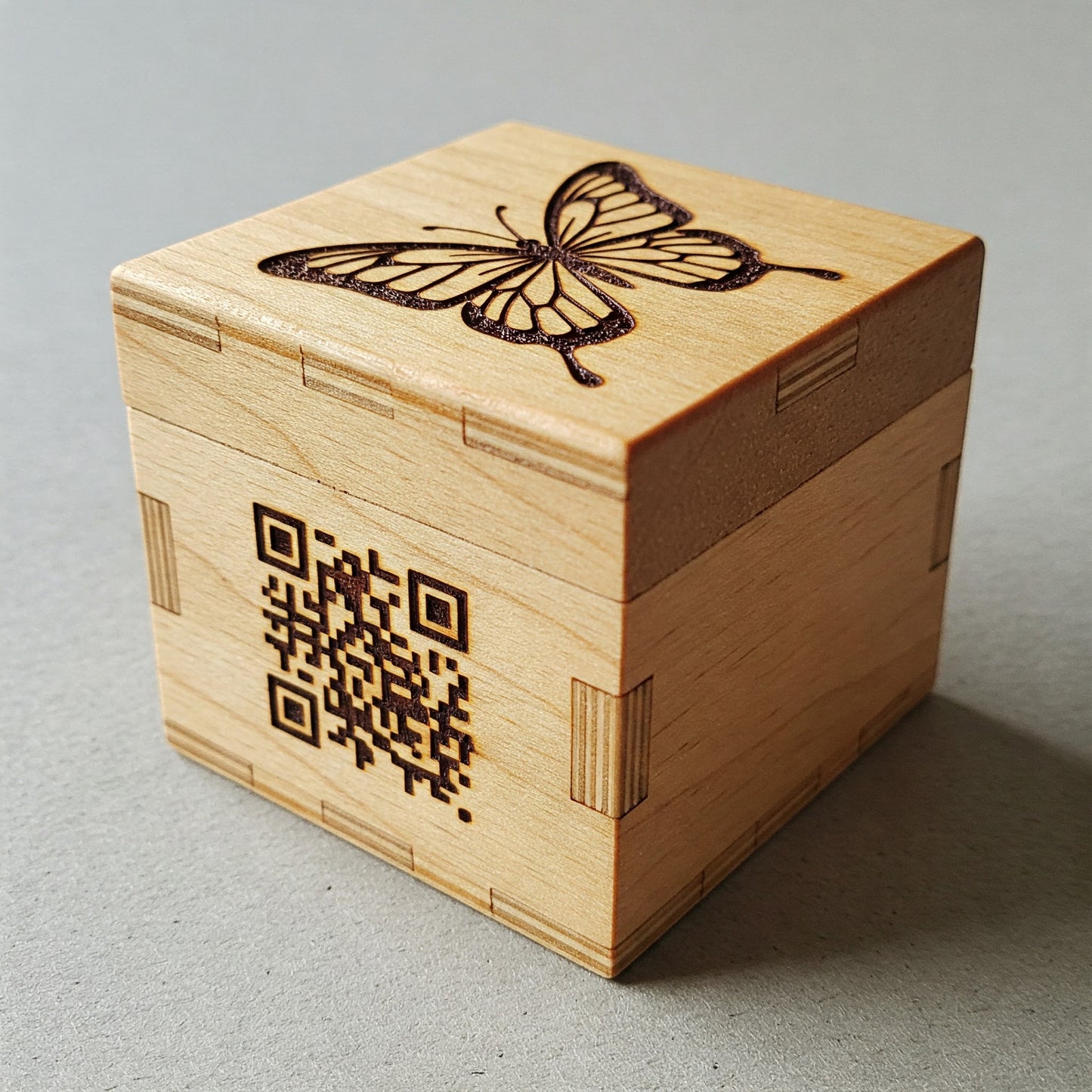 Personalized Bamboo Urn with QR Code Memorial